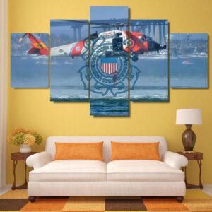 U.S. Coast Guard - Aircraft 5 Panel Canvas Art Wall Decor