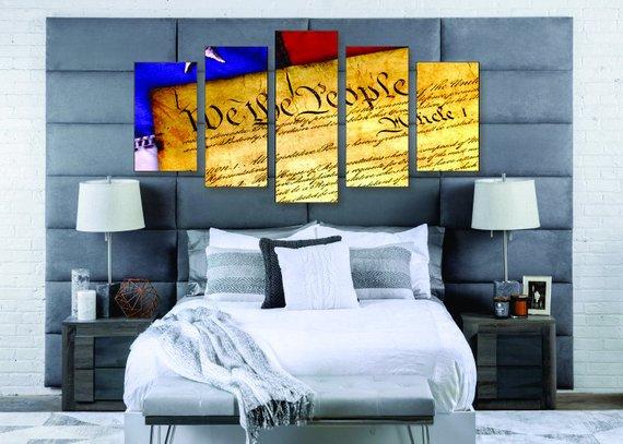 U.S. Constitution - Abstract 5 Panel Canvas Art Wall Decor U.S. Constitution - Abstract 5 Panel Canvas Art Wall Decor