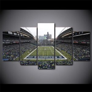 USA Football Stadium - Sport 5 Panel Canvas Art Wall Decor