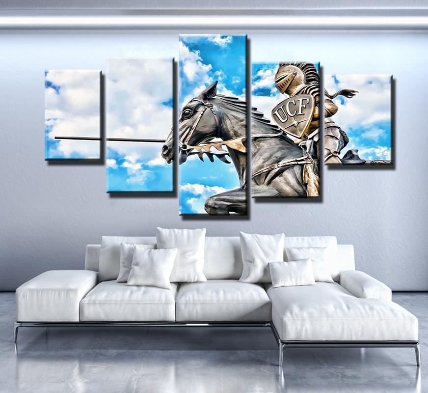 Ucf Knights - Sport 5 Panel Canvas Art Wall Decor Ucf Knights - Sport 5 Panel Canvas Art Wall Decor