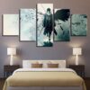 Uchiha Sasuke Naruto 01 - Anime 5 Panel Canvas Art Wall Decor