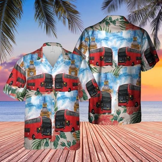 Uk Double-Decker Bus Hawaiian Shirt Uk Double-Decker Bus Hawaiian Shirt