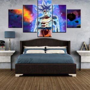 Ultra Instinct Goku Migatte No Gokui Dragon Ball Super - Anime 5 Panel Canvas Art Wall Decor