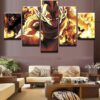 Uncontrol Vegeta Dragon Balls - Anime 5 Panel Canvas Art Wall Decor