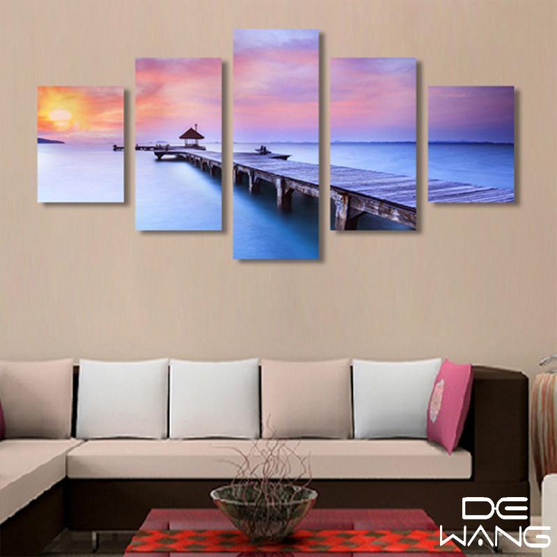 Under The Purple Sky - Space 5 Panel Canvas Art Wall Decor Under The Purple Sky - Space 5 Panel Canvas Art Wall Decor