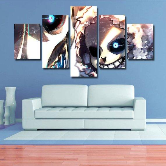 Undertale 01 - Gaming 5 Panel Canvas Art Wall Decor Undertale 01 - Gaming 5 Panel Canvas Art Wall Decor
