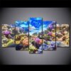 Underwater Beautiful Undersea - Ocean 5 Panel Canvas Art Wall Decor