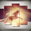Unicorn 12 - Abstract Animal 5 Panel Canvas Art Wall Decor