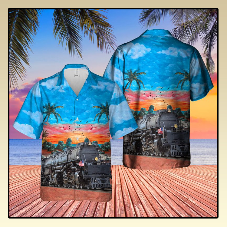 Union Pacific Railroad Big Boy No 4014 Steam Hawaiian Shirt Union Pacific Railroad Big Boy No 4014 Steam Hawaiian Shirt
