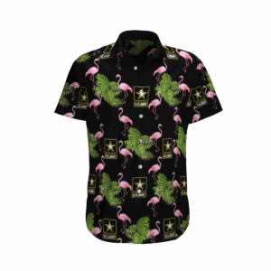 United States Army Flamingo Hawaiian Shirt