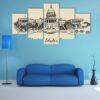 United States Capital Hill - Nature 5 Panel Canvas Art Wall Decor