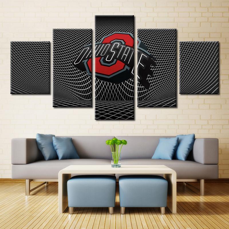 United States Ohio State College Football - Sport 5 Panel Canvas Art Wall Decor United States Ohio State College Football - Sport 5 Panel Canvas Art Wall Decor