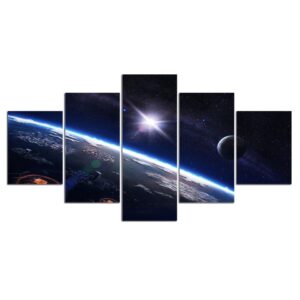 Universe Astronomical - Space 5 Panel Canvas Art Wall Decor