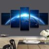 Universe Planet Earth 01 - Space 5 Panel Canvas Art Wall Decor