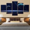 Universe Planets 2 - Space 5 Panel Canvas Art Wall Decor