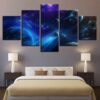 Universe Planets - Space 5 Panel Canvas Art Wall Decor