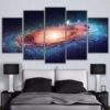 Universe Space Nebula - Space 5 Panel Canvas Art Wall Decor