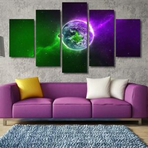 Universe Space Star - Space Universe 5 Panel Canvas Art Wall Decor