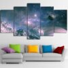 Universe Starry Sky Space - Nature 5 Panel Canvas Art Wall Decor