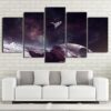 Universe Starry Sky - Space Universe 5 Panel Canvas Art Wall Decor