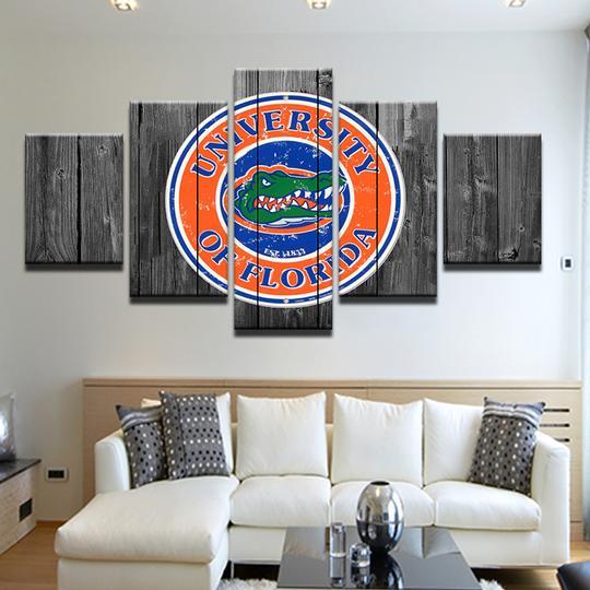 University Of Florida Gators - Sport 5 Panel Canvas Art Wall Decor-CV University Of Florida Gators - Sport 5 Panel Canvas Art Wall Decor-CV