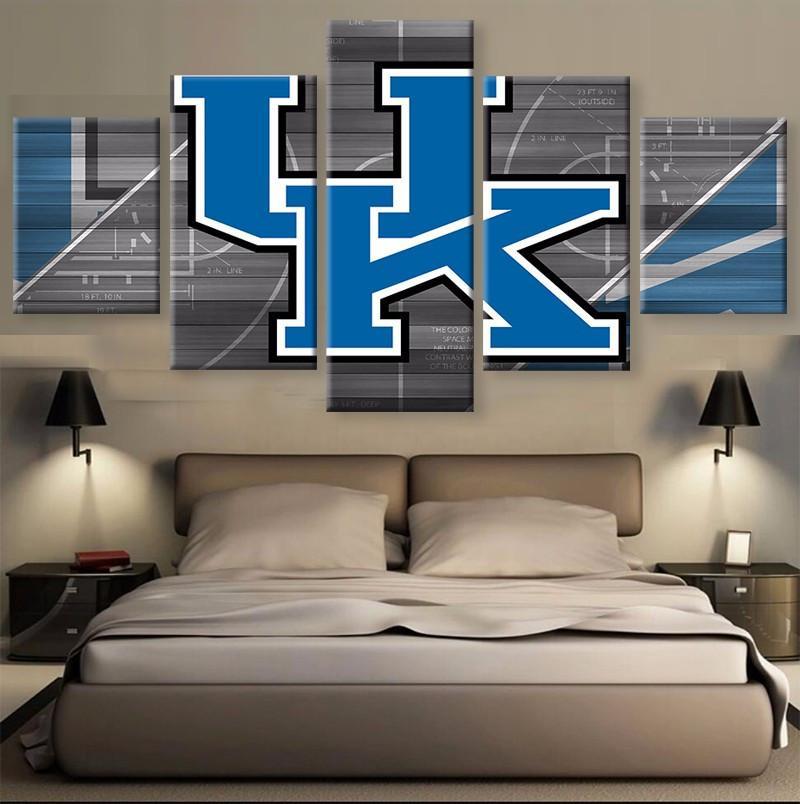 University Of Kentucky Football Team - Sport 5 Panel Canvas Art Wall Decor-CV University Of Kentucky Football Team - Sport 5 Panel Canvas Art Wall Decor-CV