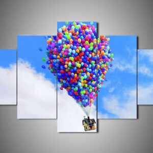 Up 1 - Cartoon 5 Panel Canvas Art Wall Decor