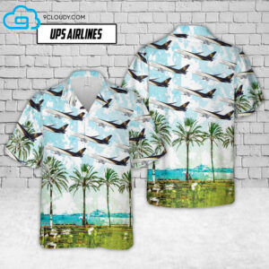 Ups Airlines Palm Tree Full Print Hawaiian Shirt