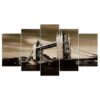 Urban Bridge - Nature 5 Panel Canvas Art Wall Decor