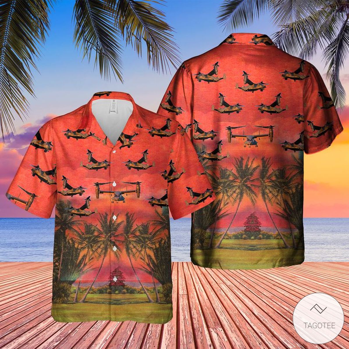 Us Air Force Bell Boeing Cv-22B Osprey Hawaiian Shirt Us Air Force Bell Boeing Cv-22B Osprey Hawaiian Shirt