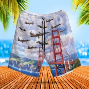 Us Air Force California Air National Guard F-15 Eagle Hawaiian Shirt Beach Shor