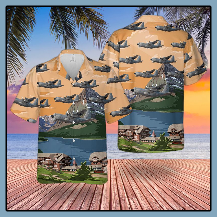 Us Air Force Montana Air National Guard Lockheed C 130H Hercules Hawaiian Shirt Us Air Force Montana Air National Guard Lockheed C 130H Hercules Hawaiian Shirt