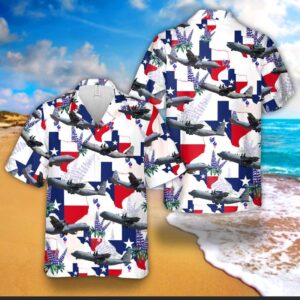 Us Air Force Texas Air National Guard C 130J Hawaiian Shirt