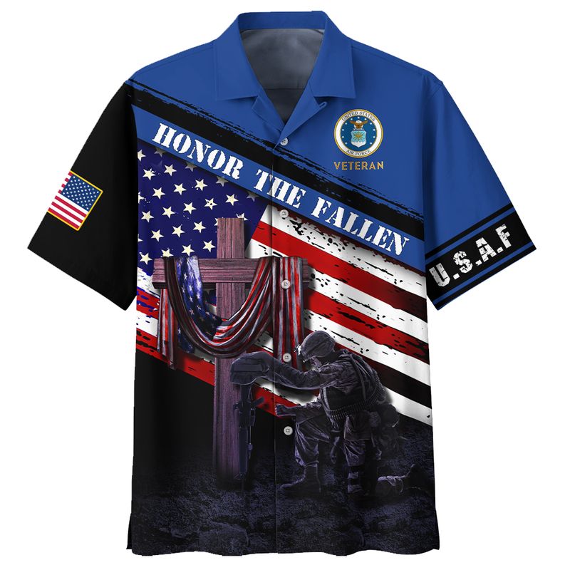 Us Air Force Veteran Honor The Fallen Hawaiian Shirt Us Air Force Veteran Honor The Fallen Hawaiian Shirt