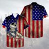 Us American Flag Jack Skellington Hawaiian Shirt