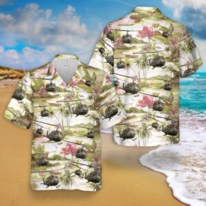 Us Army Bell Uh 1 Huey Hawaiian Shirt