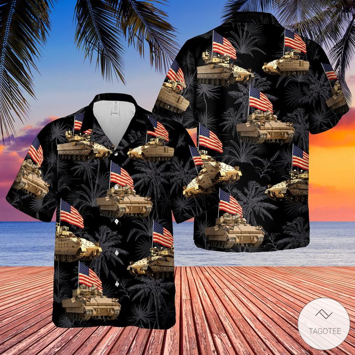 Us Army M2A3 Bradley Tank 4Th Of July Hawaiian Shirt Us Army M2A3 Bradley Tank 4Th Of July Hawaiian Shirt