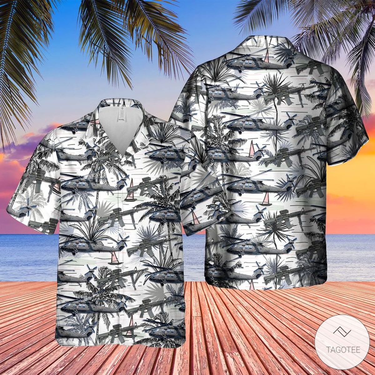 Us Army Sikorsky Uh-60M Black Hawk + M4 Carbine Hawaiian Shirt Us Army Sikorsky Uh-60M Black Hawk + M4 Carbine Hawaiian Shirt