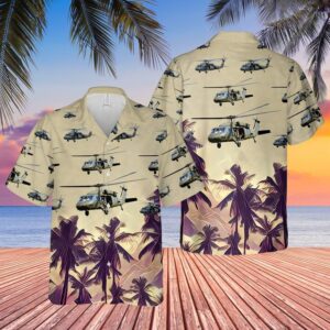 Us Army Sikorsky Uh60 Black Hawk Helicopter Hawaiian Shirt