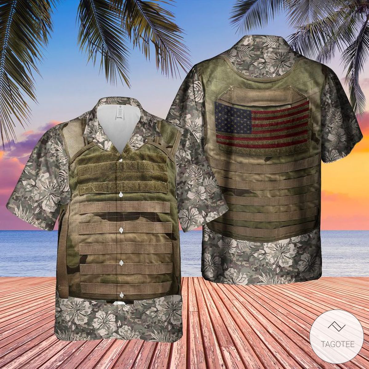 Us Army Tactical Vest Hawaiian Shirt Us Army Tactical Vest Hawaiian Shirt