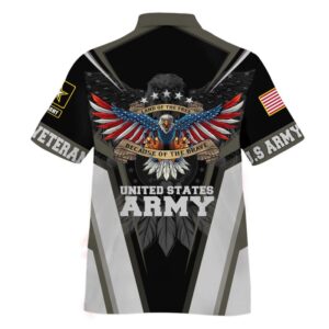 Us Army Veteran Eagle Land Of The Free Because Of The Brave Hawaiian Shirt