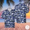 Us Coast Guard M4A1 Close Quarter Battle Receiver (Cqbr) Skull Hawaiian Shirt