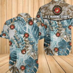 Us Marine Corps All Over Printed Hawaiian Shirt