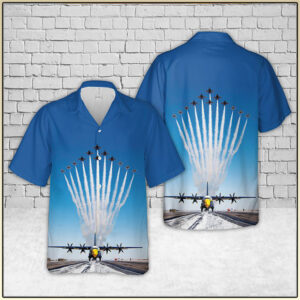 Us Navy Blue Angels Show Hawaiian Shirt