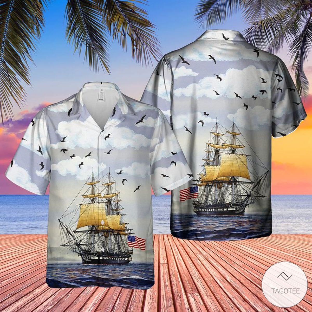 Us Navy Uss Constitution Hawaiian Shirt Us Navy Uss Constitution Hawaiian Shirt