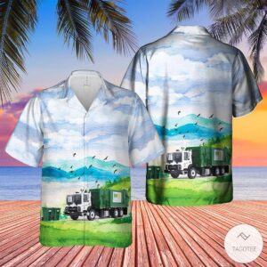 Us Waste Management Garbage Truck Hawaiian Shirt
