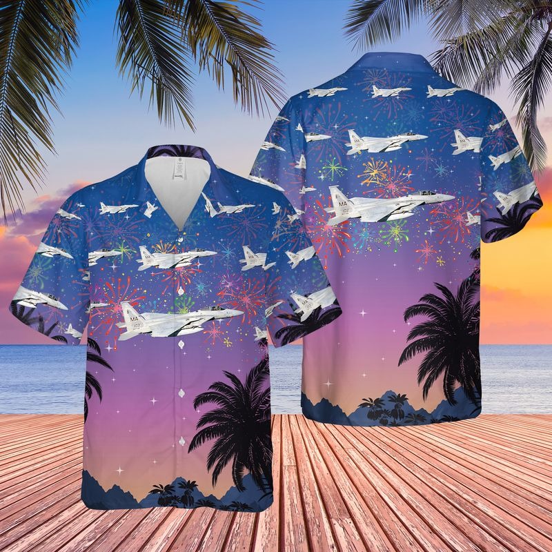 Usaf Massachusetts Air National Guard Hawaiian Shirt Usaf Massachusetts Air National Guard Hawaiian Shirt