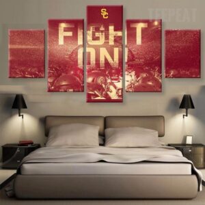 Usc Trojans Sports Team Fans - Sport 5 Panel Canvas Art Wall Decor