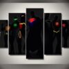 Ustice League Silhouette - Dc 5 Panel Canvas Art Wall Decor