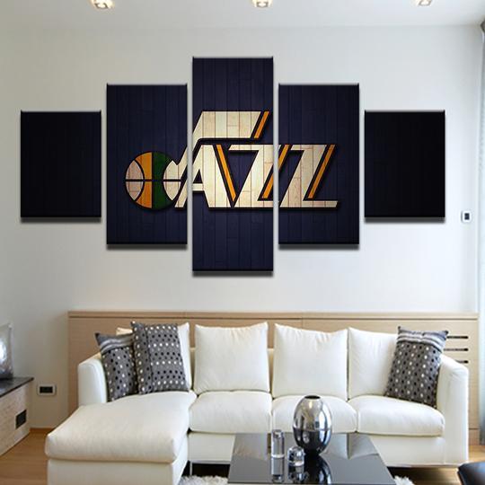 Utah Jazz Music - 5 Panel Canvas Art Wall Decor Utah Jazz Music - 5 Panel Canvas Art Wall Decor